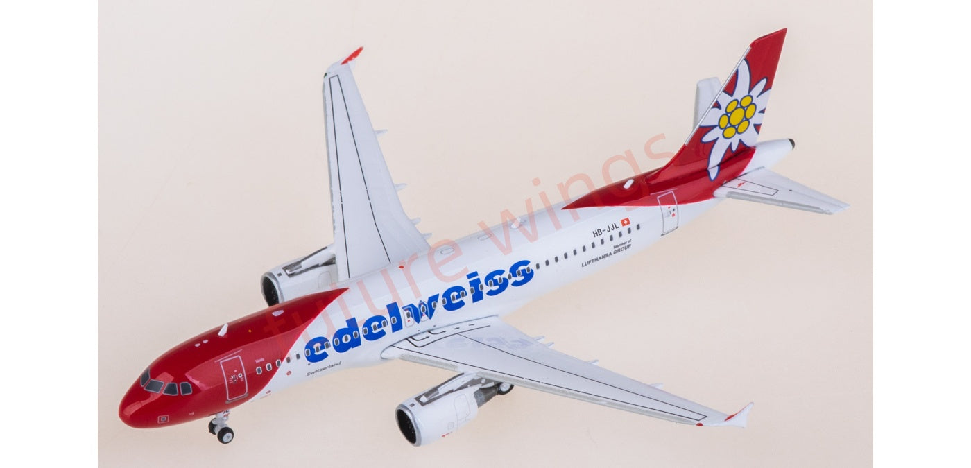 1:400 Phoenix PH11982 Edelweiss Air Airbus A320 HB-JJL Aircraft Model+Free Tractor