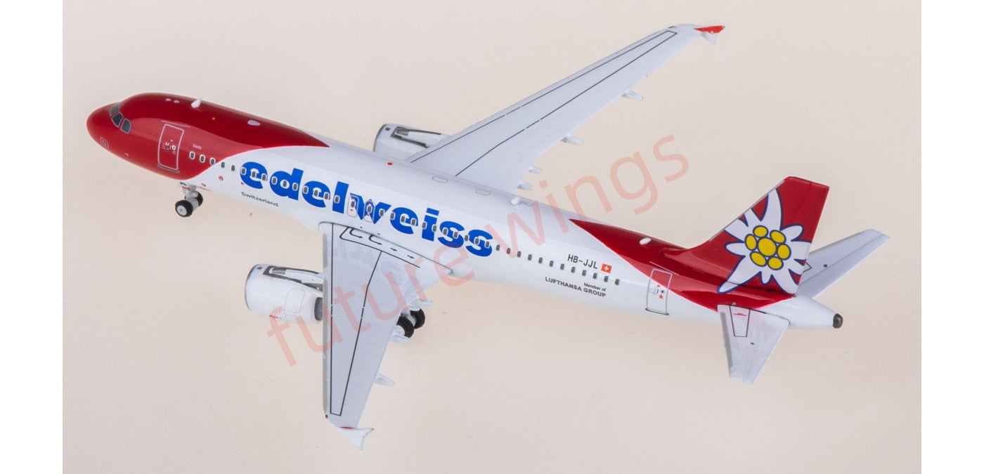 1:400 Phoenix PH11982 Edelweiss Air Airbus A320 HB-JJL Aircraft Model+Free Tractor
