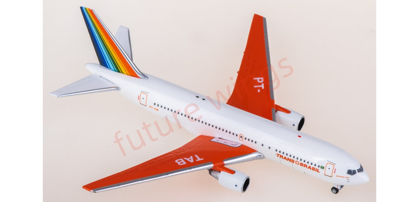 1:400 AeroClassics AC411375 Trans Brazil Boeing 767-200 PT-TAB Aircraft Model+Free Tractor