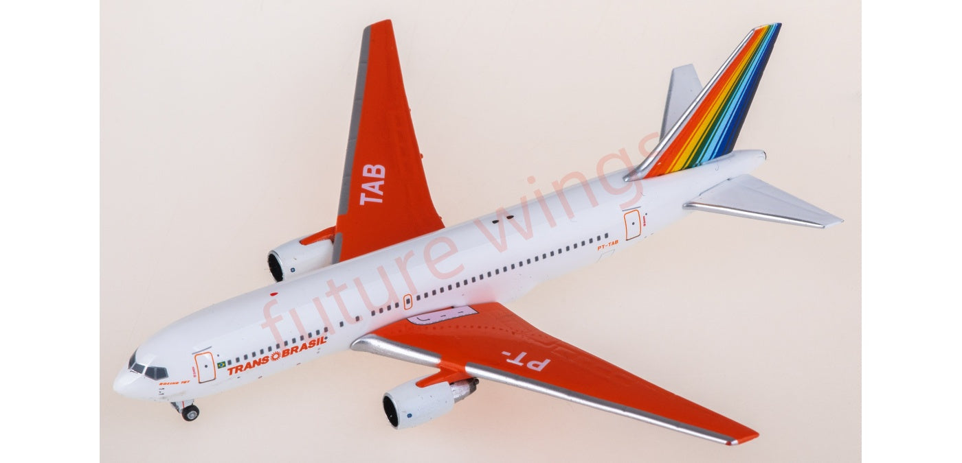 1:400 AeroClassics AC411375 Trans Brazil Boeing 767-200 PT-TAB Aircraft Model+Free Tractor