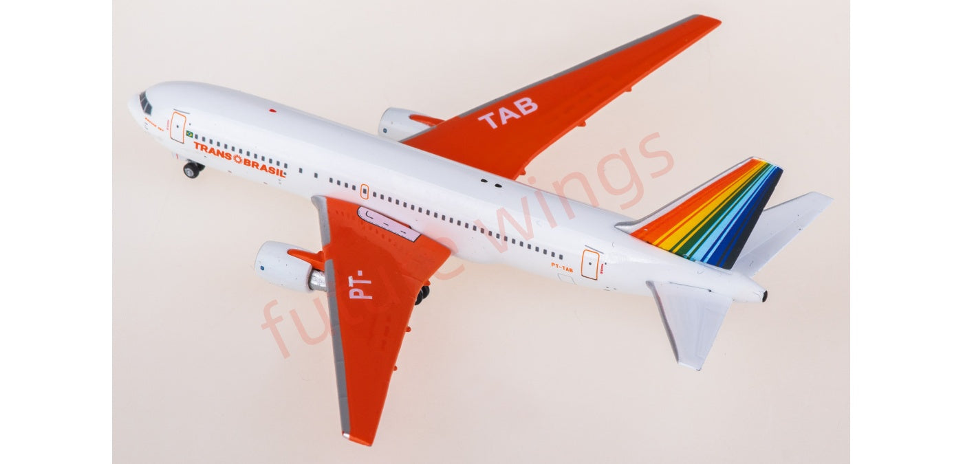 1:400 AeroClassics AC411375 Trans Brazil Boeing 767-200 PT-TAB Aircraft Model+Free Tractor