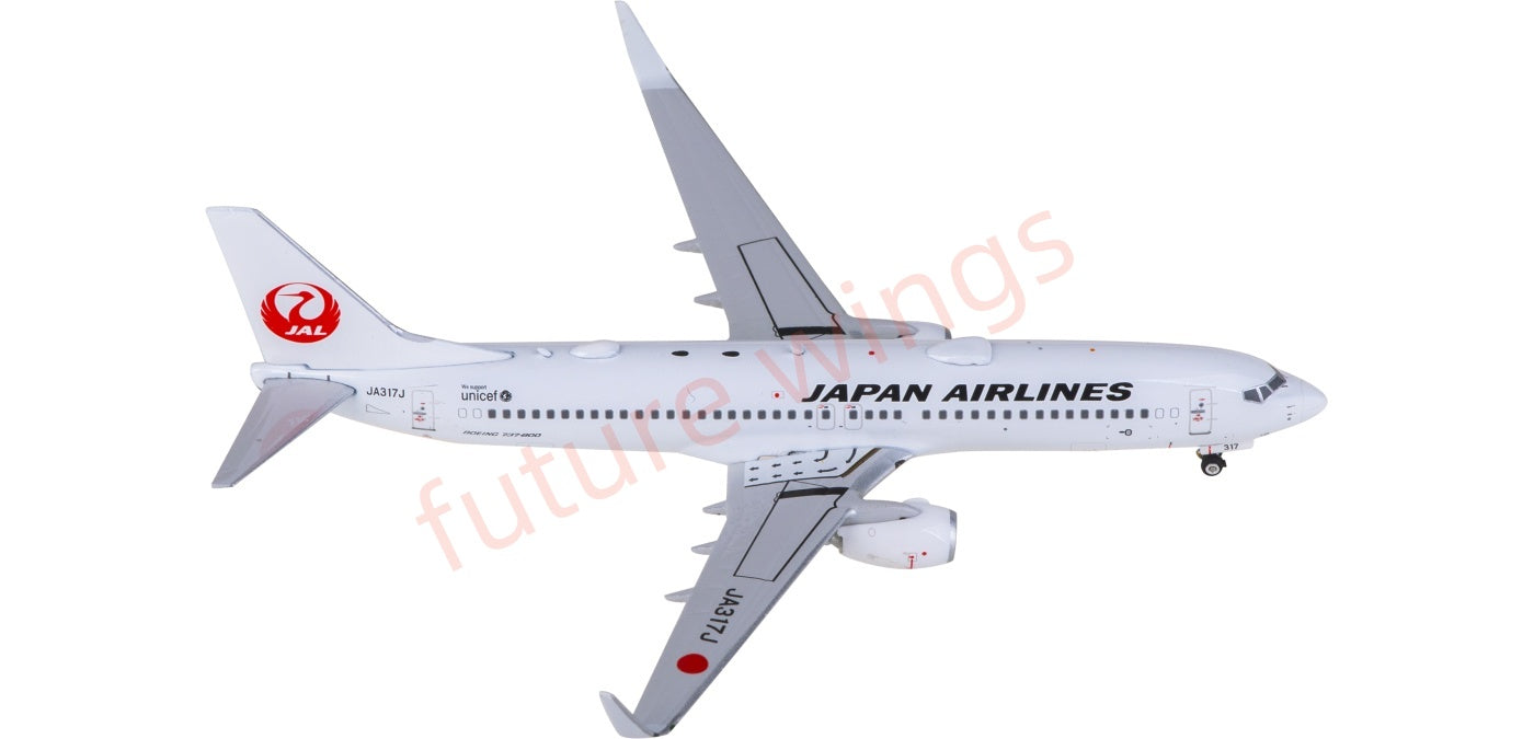 1:400 Phoenix PH04643 Japan Airlines Boeing 737-800 JA317J Aircraft Model+Free Tractor