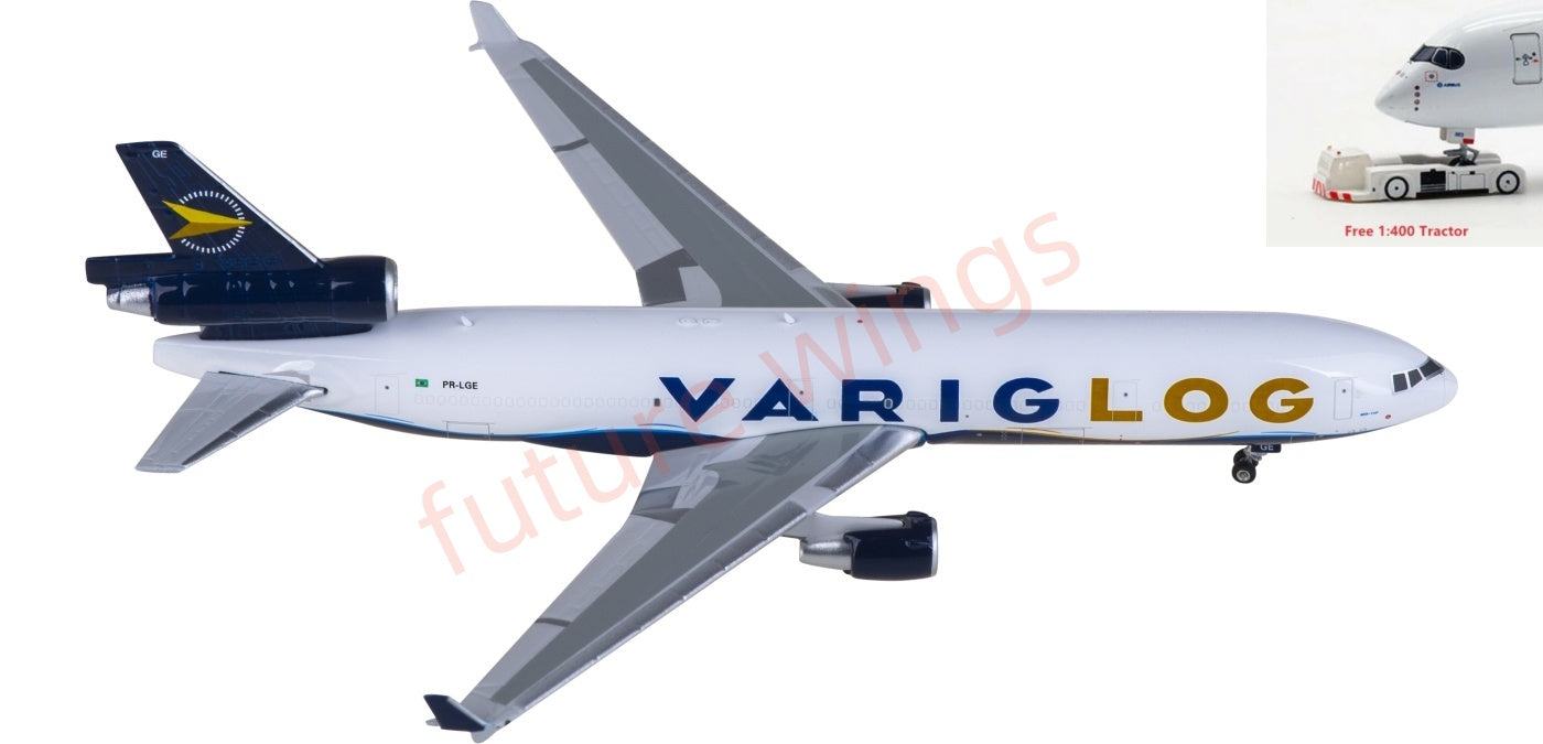 1:400 Phoenix PH11995 VARIG McDonnell Douglas MD-11 PR-LGE Aircraft Model+Free Tractor