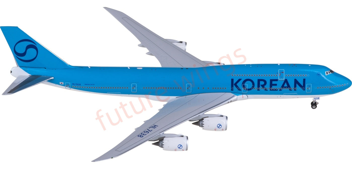 1:400 Phoenix PH04648 Korean Air Boeing 747-8i HL7638 Aircraft Model+Free Tractor