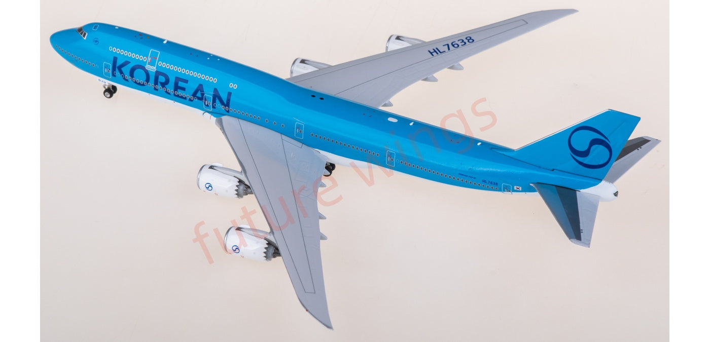 1:400 Phoenix PH04648 Korean Air Boeing 747-8i HL7638 Aircraft Model+Free Tractor