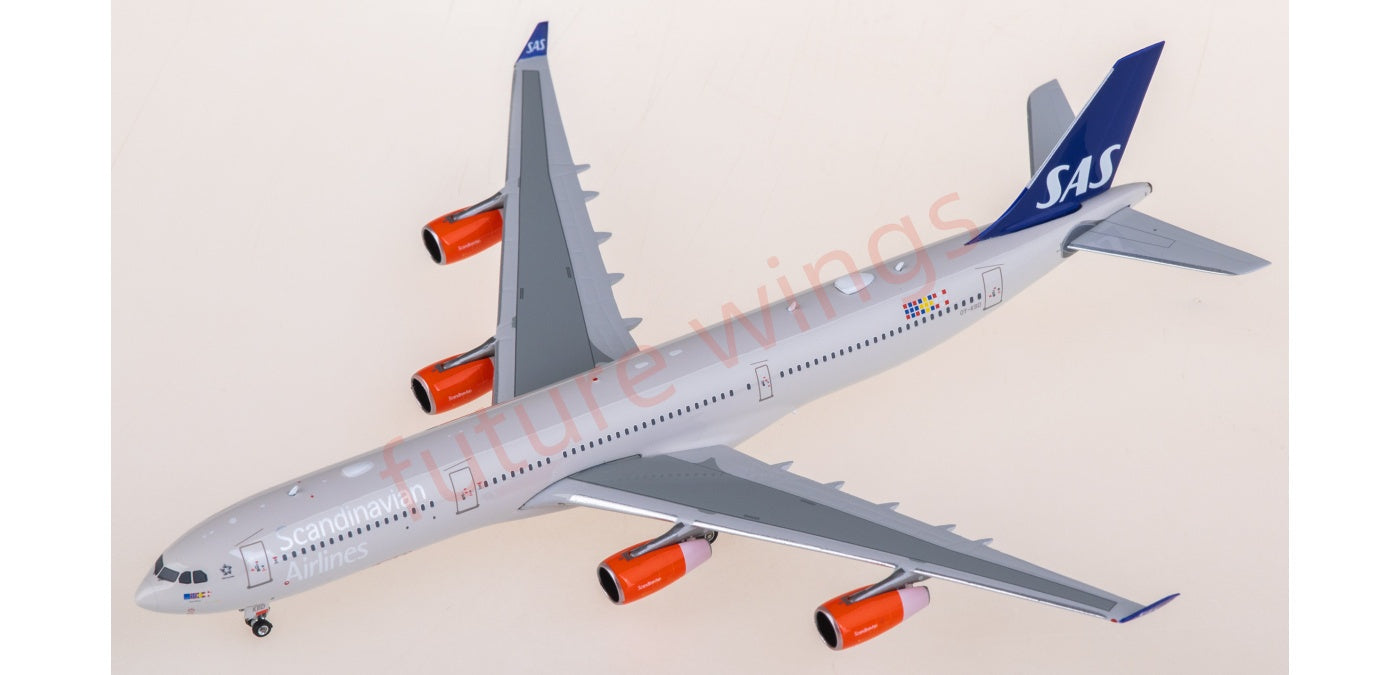 1:400 Phoenix PH12001 SAS Airbus A340-300 OY-KBD Aircraft Model+Free Tractor