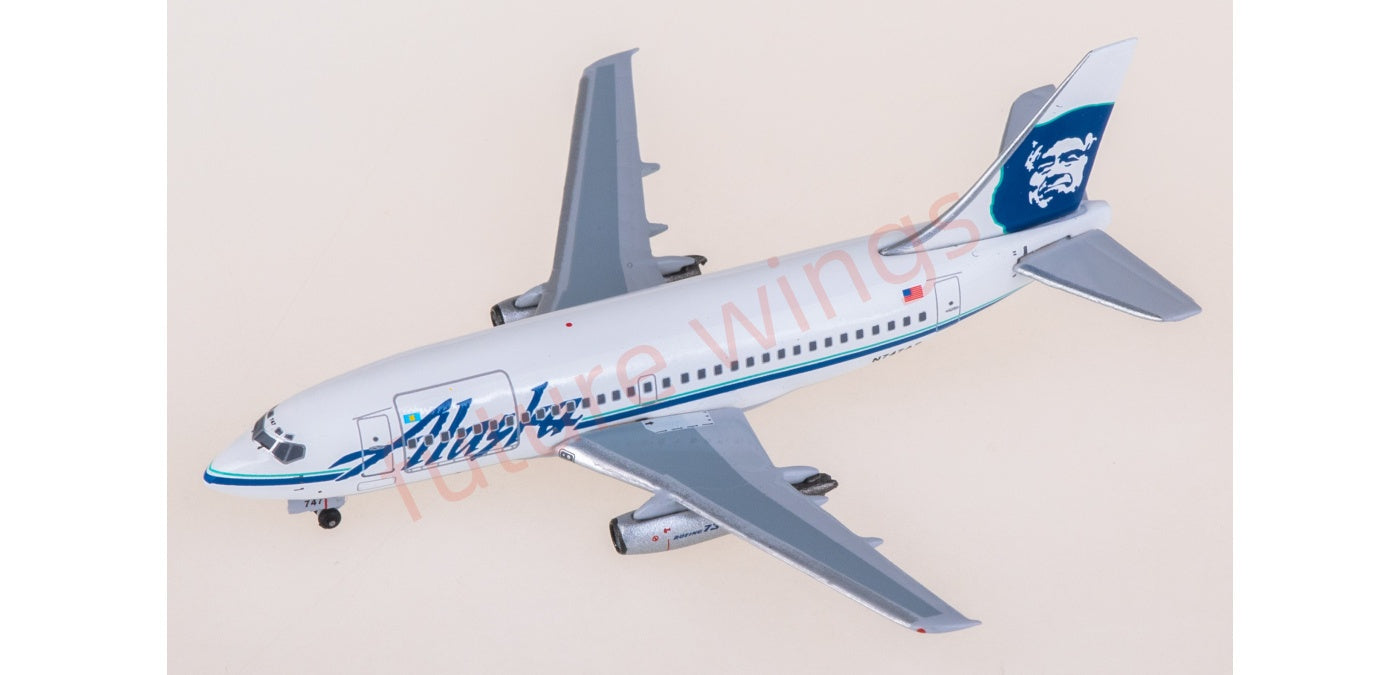 1:400 AeroClassics AC411401 Alaska Airlines Boeing 737-200 N747AS Aircraft Model+Free Tractor