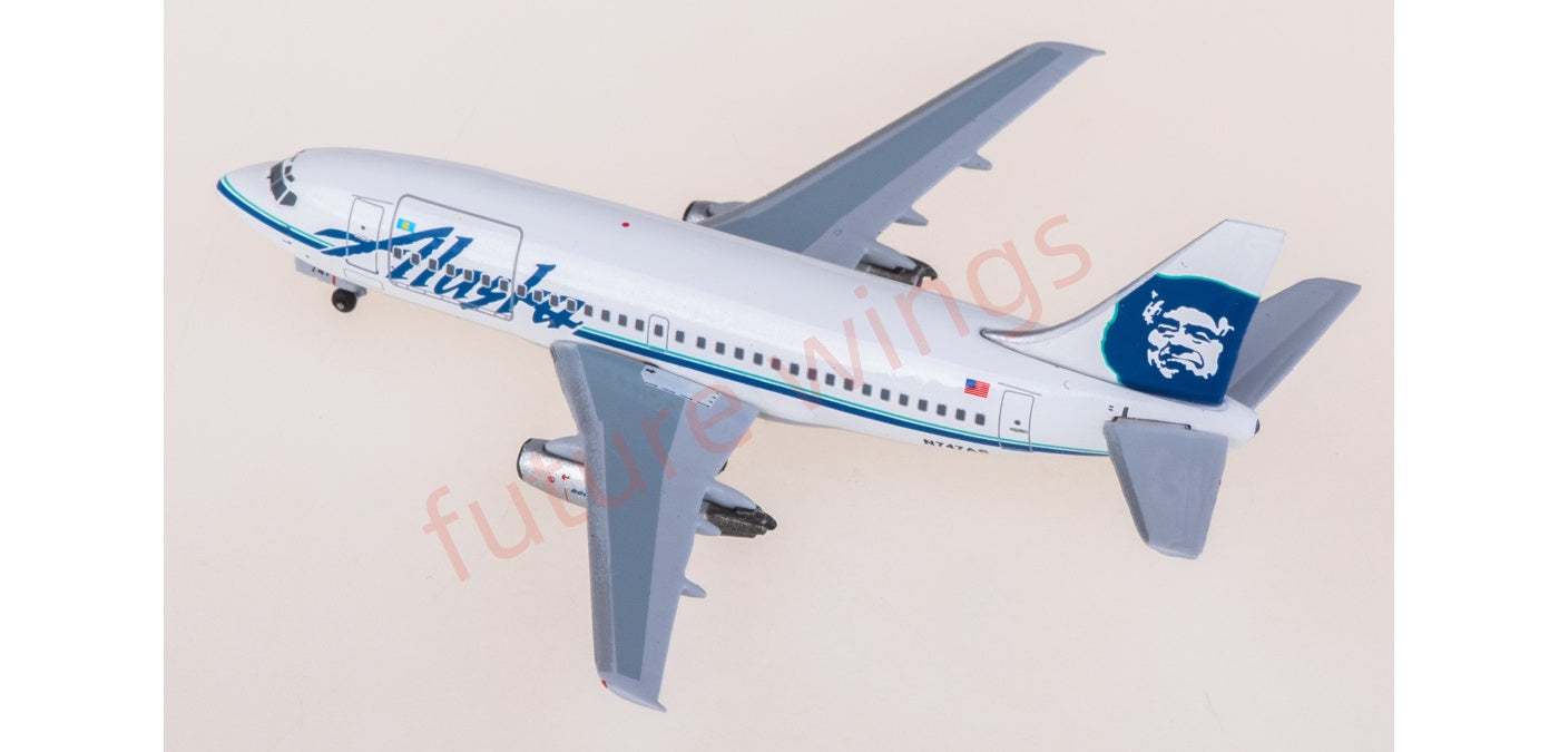 1:400 AeroClassics AC411401 Alaska Airlines Boeing 737-200 N747AS Aircraft Model+Free Tractor