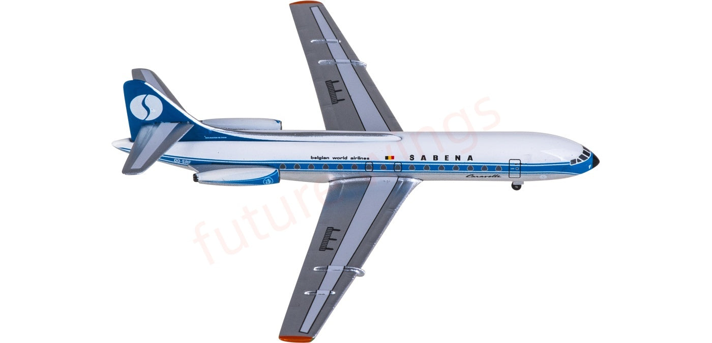 1:400 AeroClassics AC411434 Sabena Sud Aviation SE 210 Caravelle OO-SRF Aircraft Model+Free Tractor