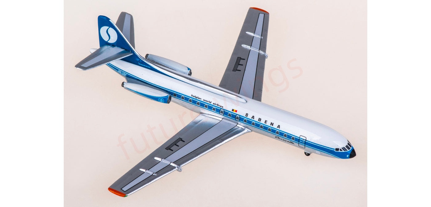 1:400 AeroClassics AC411434 Sabena Sud Aviation SE 210 Caravelle OO-SRF Aircraft Model+Free Tractor