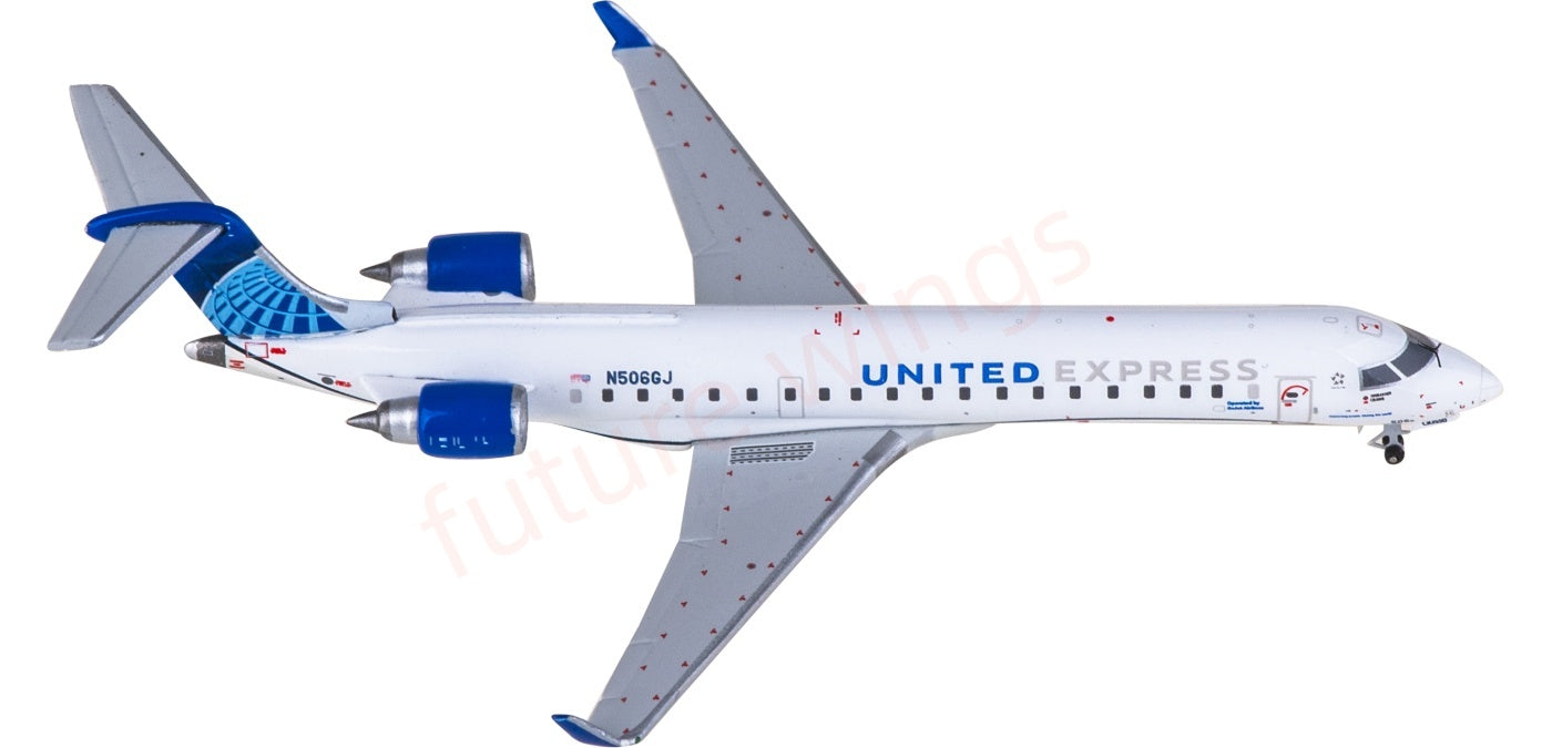 1:400 Geminijets GJUAL2341 United Airlines Bombardier CRJ550 N506GJ Aircraft Model+Free Tractor