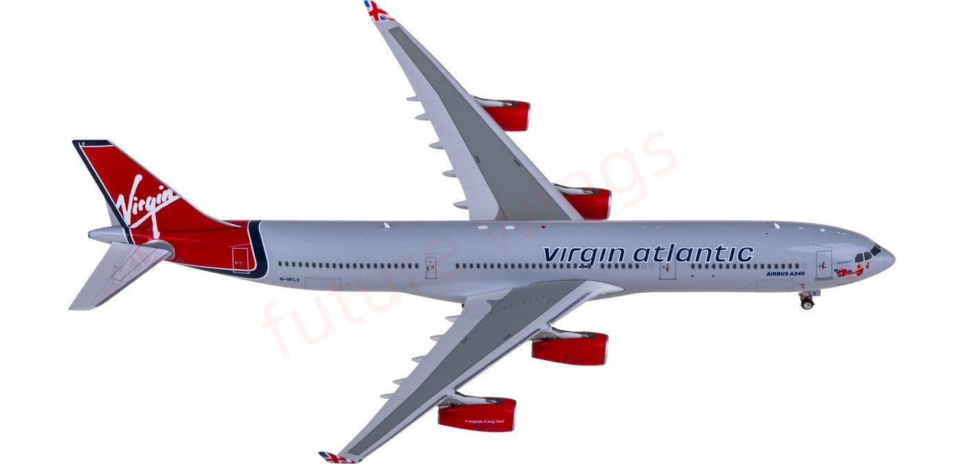 1:400 Phoenix PH12034 Virgin Atlantic Airbus A340-300 G-VFLY Aircraft Model+Free Tractor