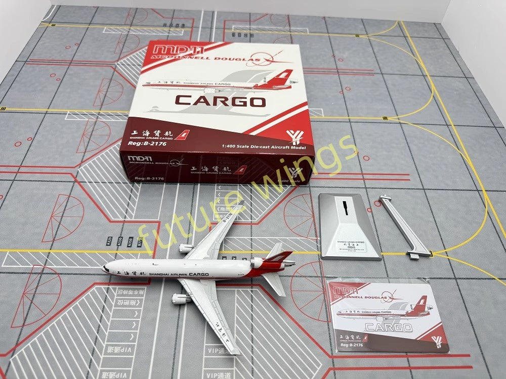 1:400 YY Wings Shanghai Airlines McDonnell MD-11 B-2176 B-2177 B-2178 B-2179 Aircraft Model+Free Tractor