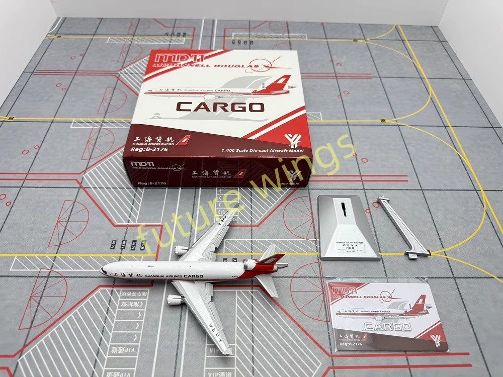 1:400 YY Wings Shanghai Airlines McDonnell MD-11 B-2176 B-2177 B-2178 B-2179 Aircraft Model+Free Tractor