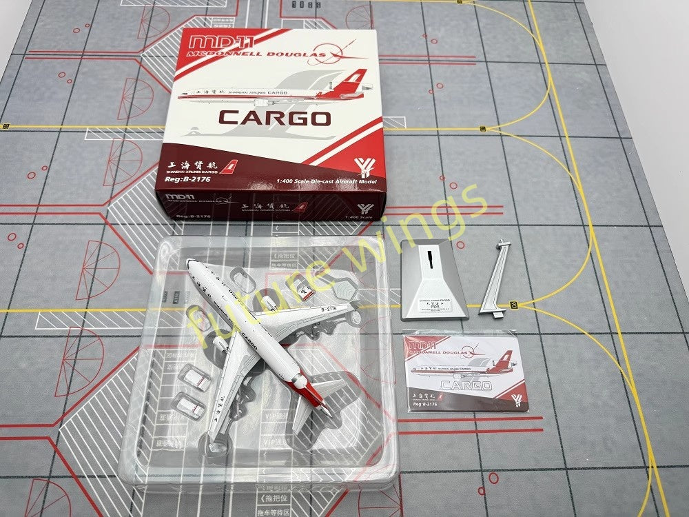 1:400 YY Wings Shanghai Airlines McDonnell MD-11 B-2176 B-2177 B-2178 B-2179 Aircraft Model+Free Tractor
