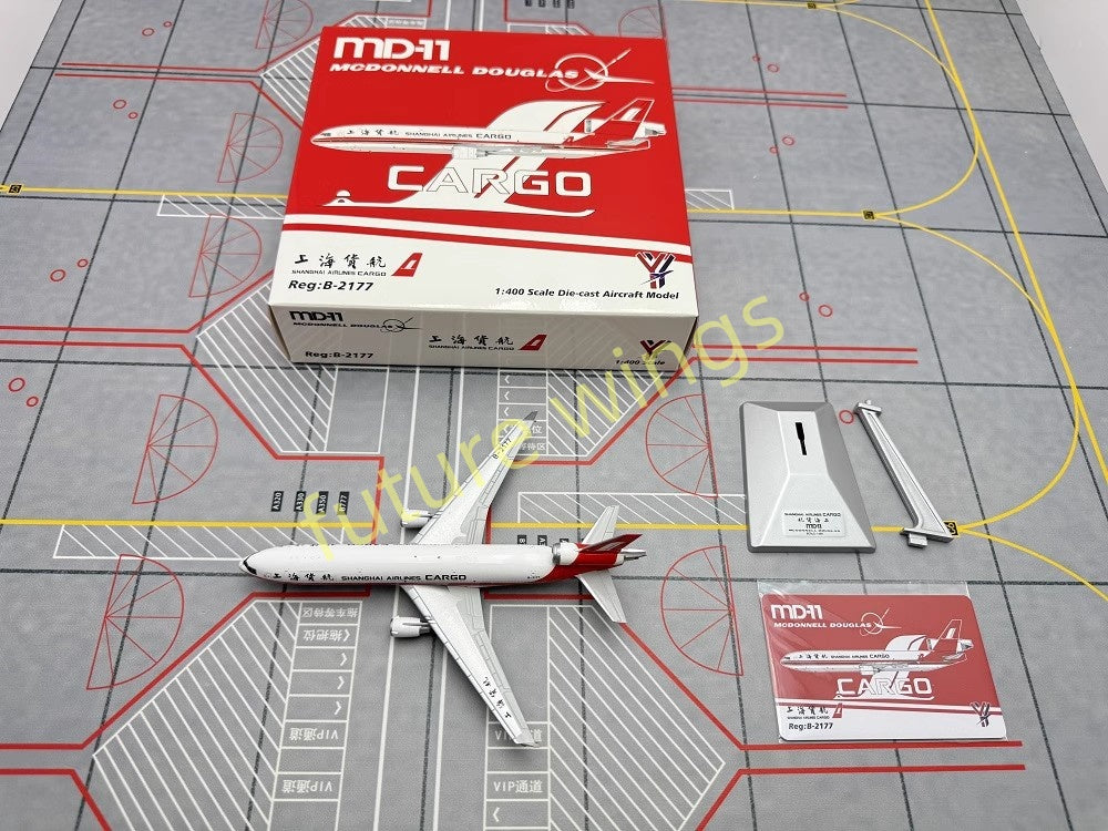 1:400 YY Wings Shanghai Airlines McDonnell MD-11 B-2176 B-2177 B-2178 B-2179 Aircraft Model+Free Tractor