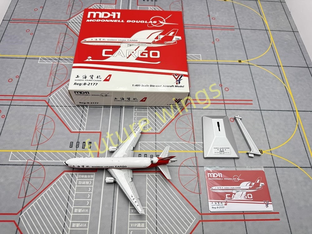 1:400 YY Wings Shanghai Airlines McDonnell MD-11 B-2176 B-2177 B-2178 B-2179 Aircraft Model+Free Tractor