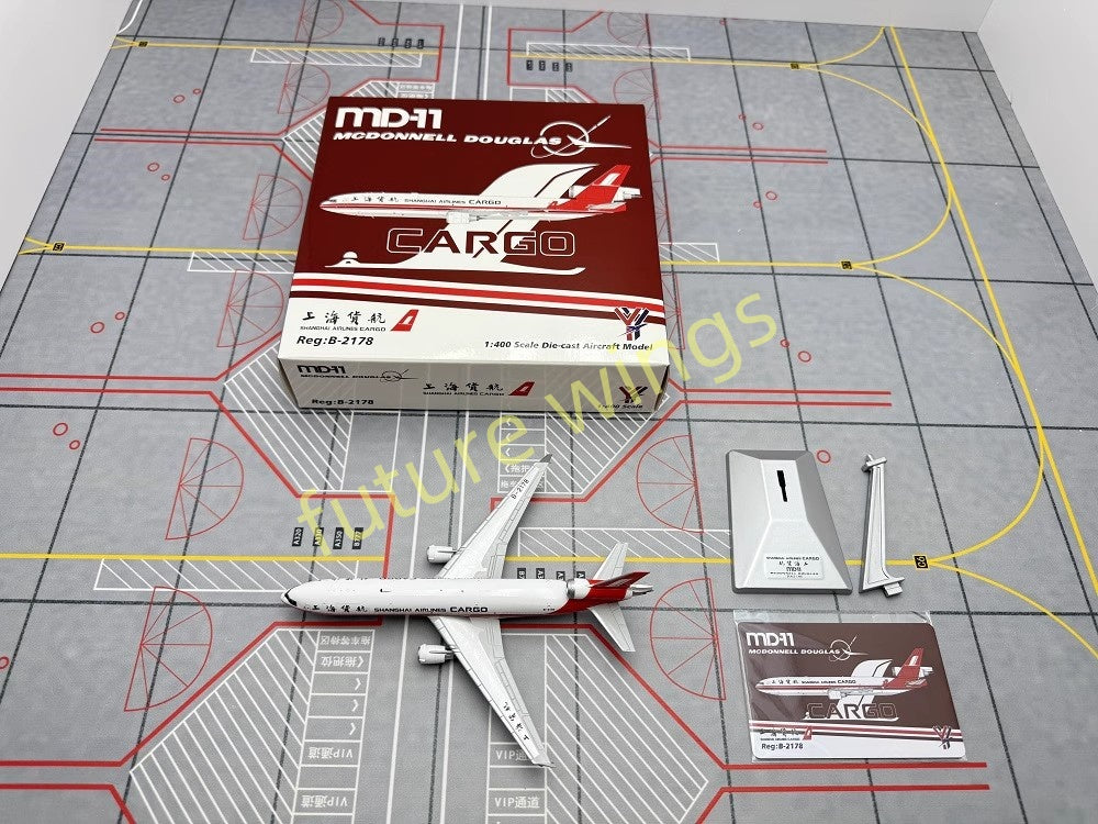 1:400 YY Wings Shanghai Airlines McDonnell MD-11 B-2176 B-2177 B-2178 B-2179 Aircraft Model+Free Tractor