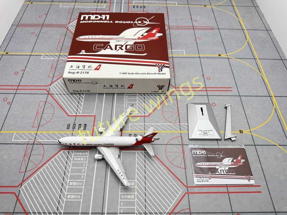 1:400 YY Wings Shanghai Airlines McDonnell MD-11 B-2176 B-2177 B-2178 B-2179 Aircraft Model+Free Tractor