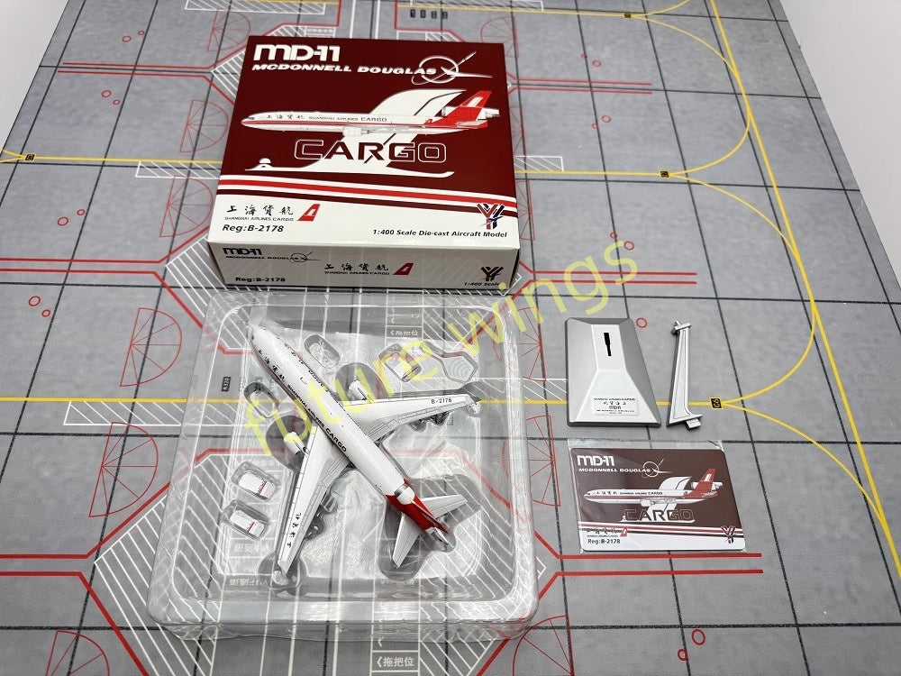 1:400 YY Wings Shanghai Airlines McDonnell MD-11 B-2176 B-2177 B-2178 B-2179 Aircraft Model+Free Tractor