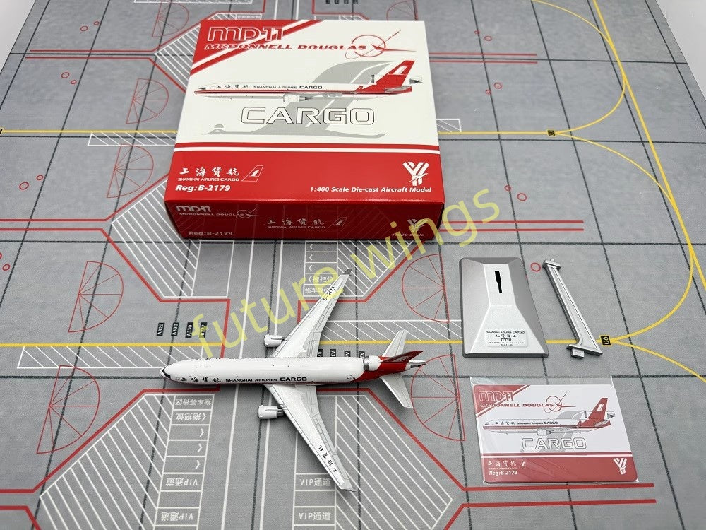 1:400 YY Wings Shanghai Airlines McDonnell MD-11 B-2176 B-2177 B-2178 B-2179 Aircraft Model+Free Tractor