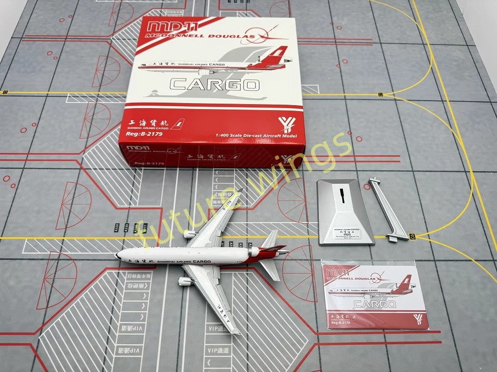 1:400 YY Wings Shanghai Airlines McDonnell MD-11 B-2176 B-2177 B-2178 B-2179 Aircraft Model+Free Tractor