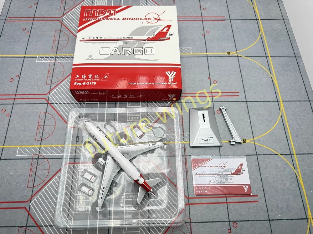 1:400 YY Wings Shanghai Airlines McDonnell MD-11 B-2176 B-2177 B-2178 B-2179 Aircraft Model+Free Tractor