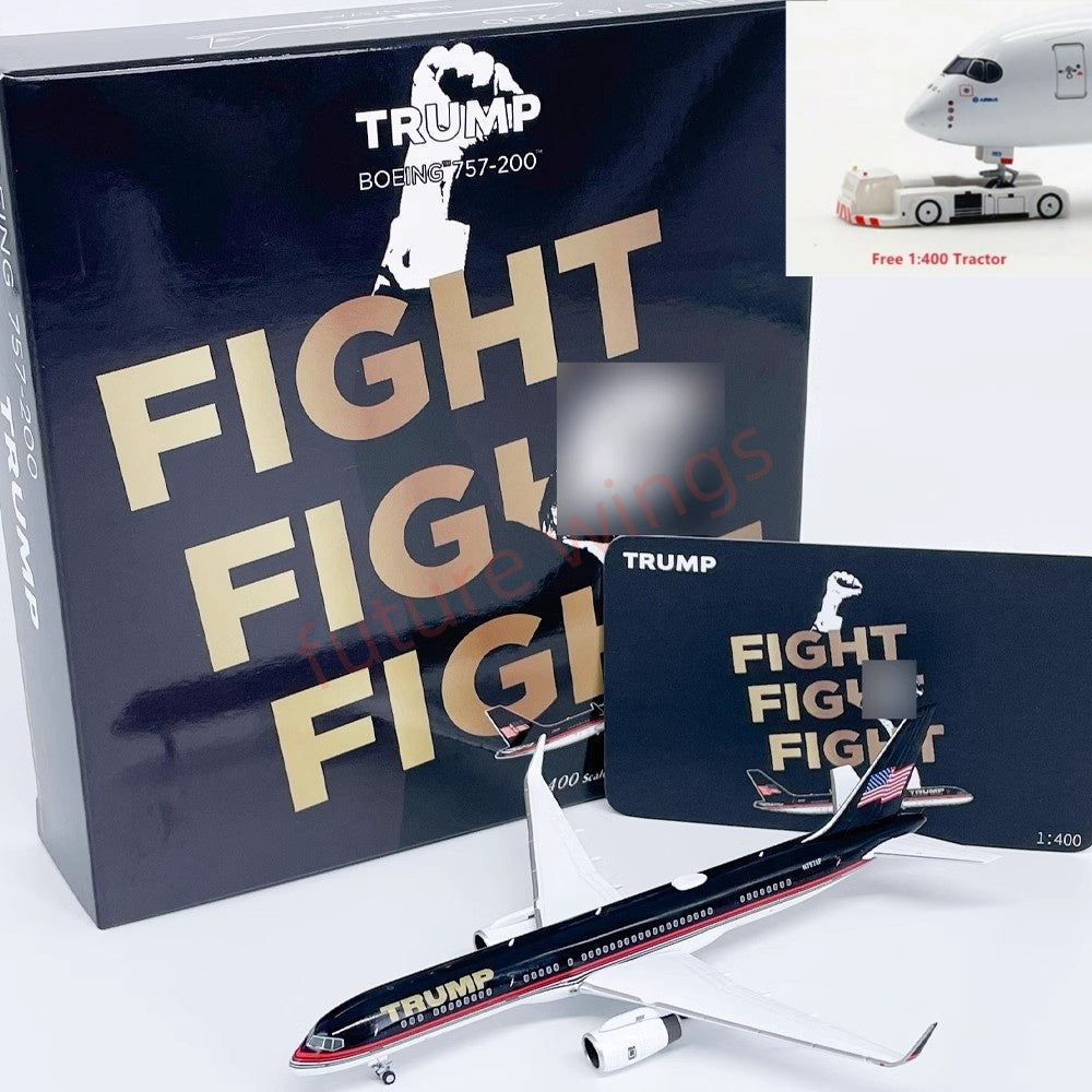1:400 NG Models NG53208 Trump B757-200 N757AF "American Flag" Aircraft Model+Free Tractor