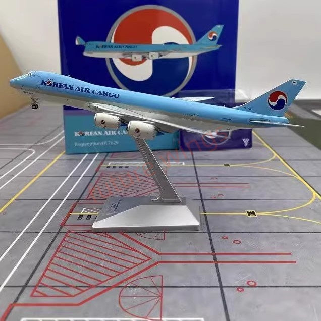 1:400 YY Wings Korean Air B747-8F HL7629 Aircraft Model Free Tractor +Stand