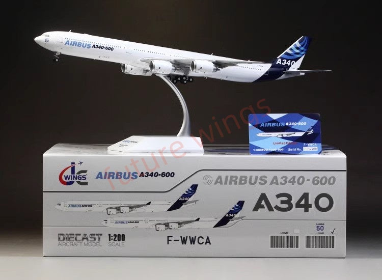 1:200 JC Wings Airbus House Color A340-600 F-WWCA Aircraft Model