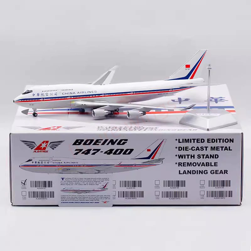1:200 ALB Models(SQ Wings) China Airlines B747-400 B-161 B-162 Diecast Aircraft Model