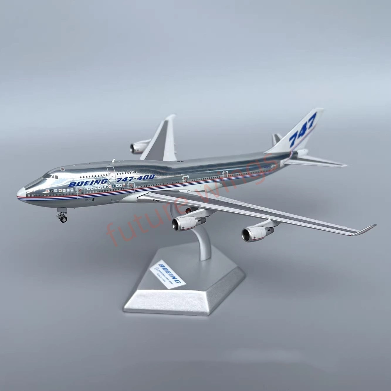 1:400 Patriot Boeing B747-400 N401PW Diecast Aircraft Model+Free Tractor