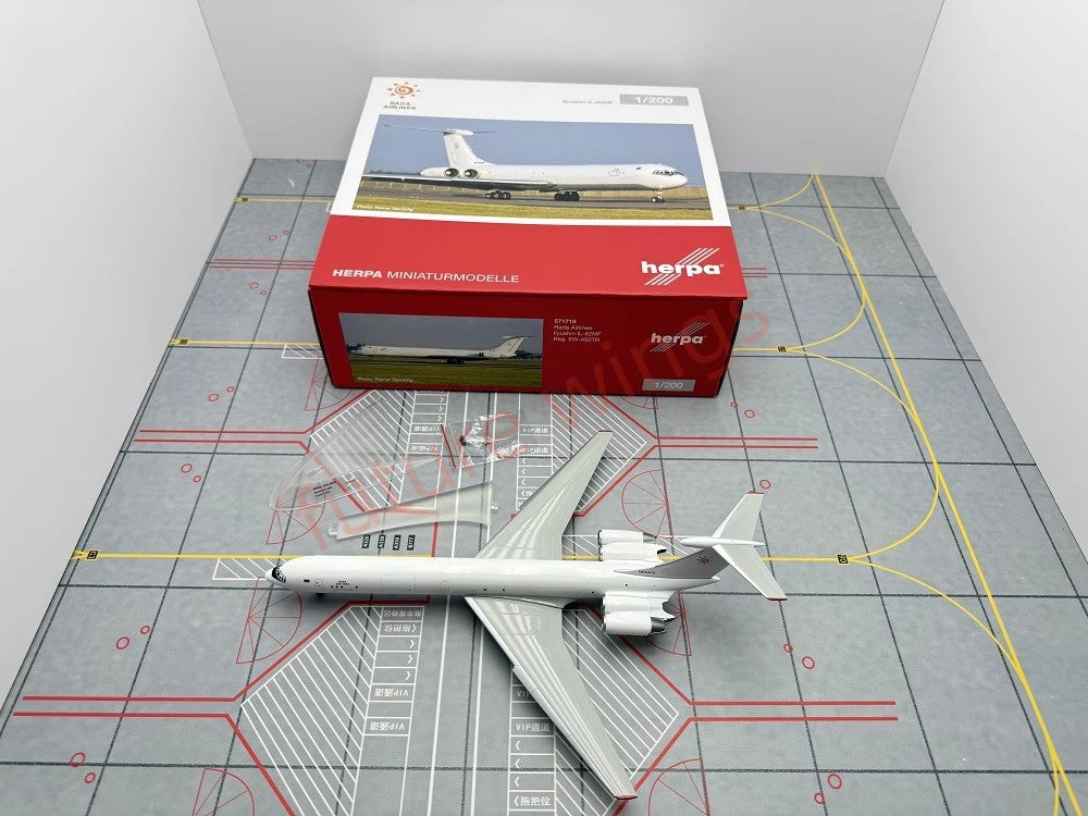 1:200 Herpa Wings RADA/Malév/Cubana/Lot/Ukraine/Interflug/CAS Ilyushin IL-62M Diecast Aircraft Model