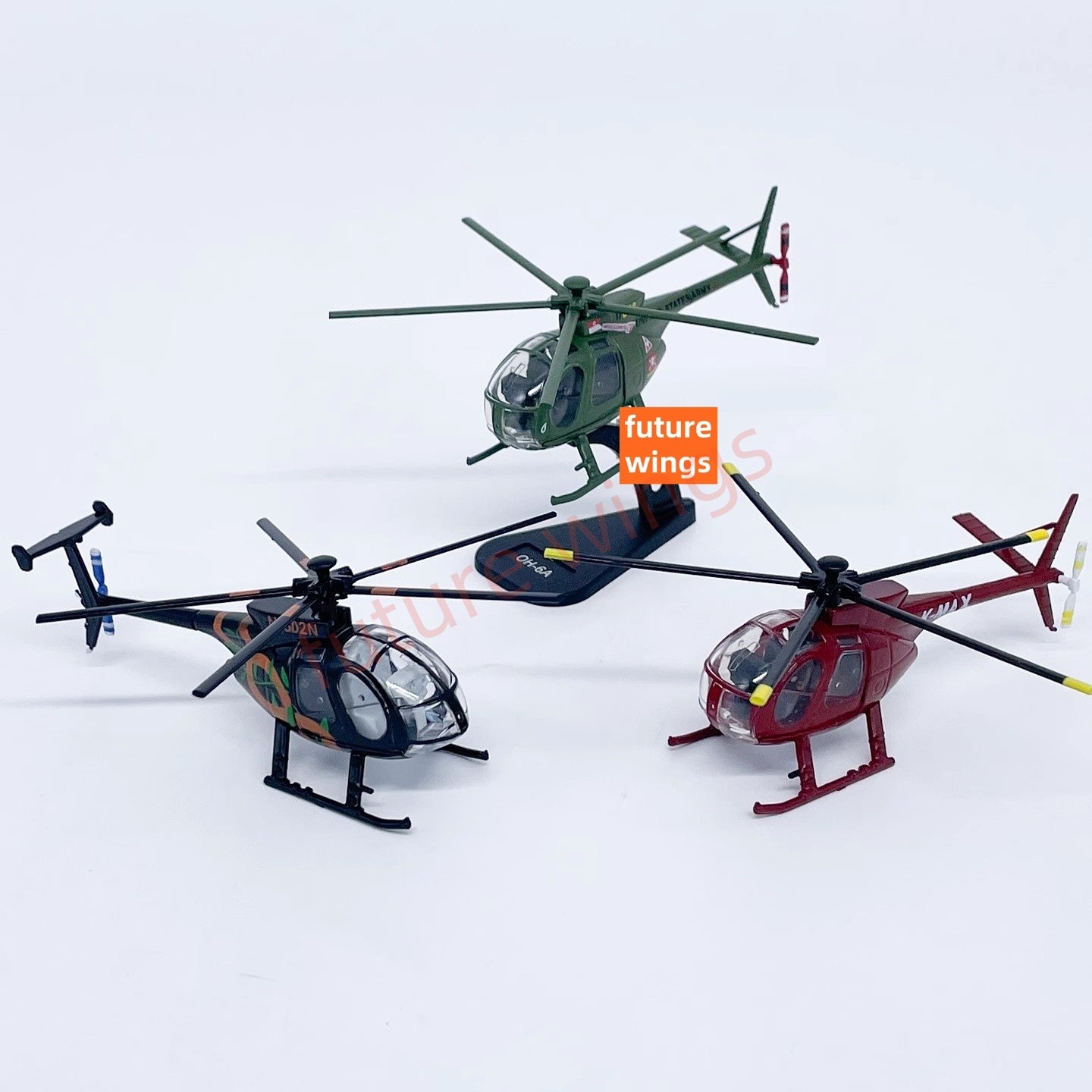 1:100 Scale Helicopter Model With Stand