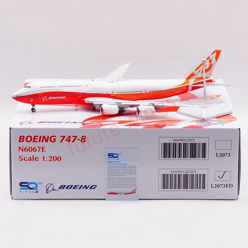 1:200 SQ Wings Boeing B747-8 N6067E Diecast Aircraft Model