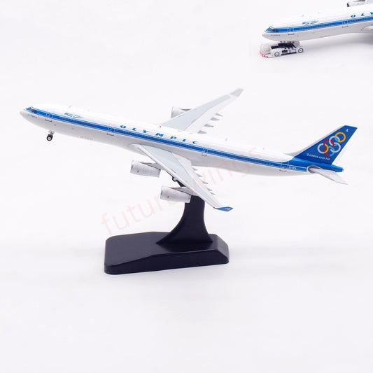 1:400 Aviation400 Olympic Airways A340-300 SX-DFA Aircraft Model Free Tractor+Stand