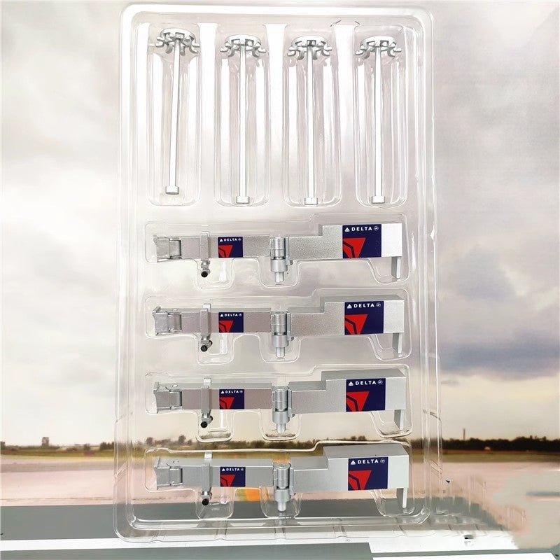 1:400 Newspeed Delta Airlines Gangways Set(4xPassenger Bridge+4xFlood Light)