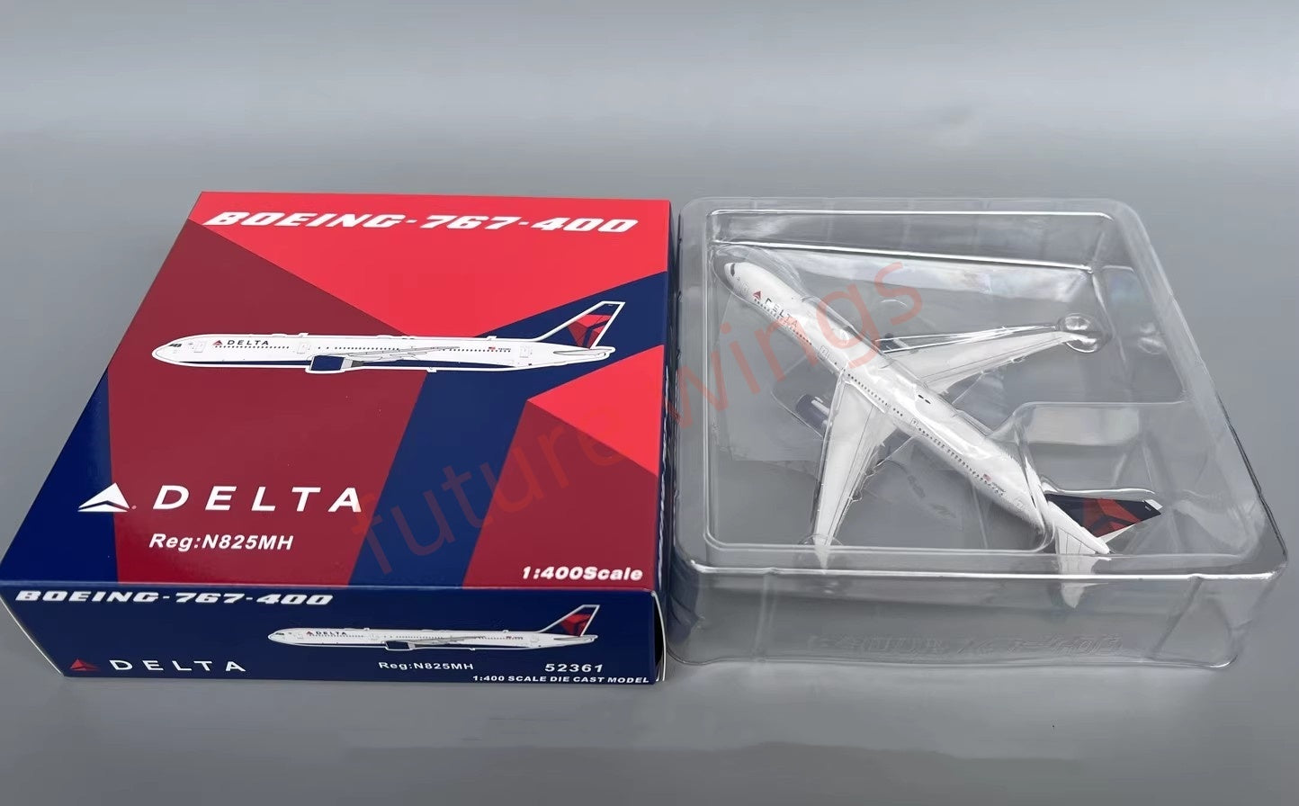 1:400 PandaModel Delta Airlines B767-400 N825MH Aircraft Model+Free Tractor