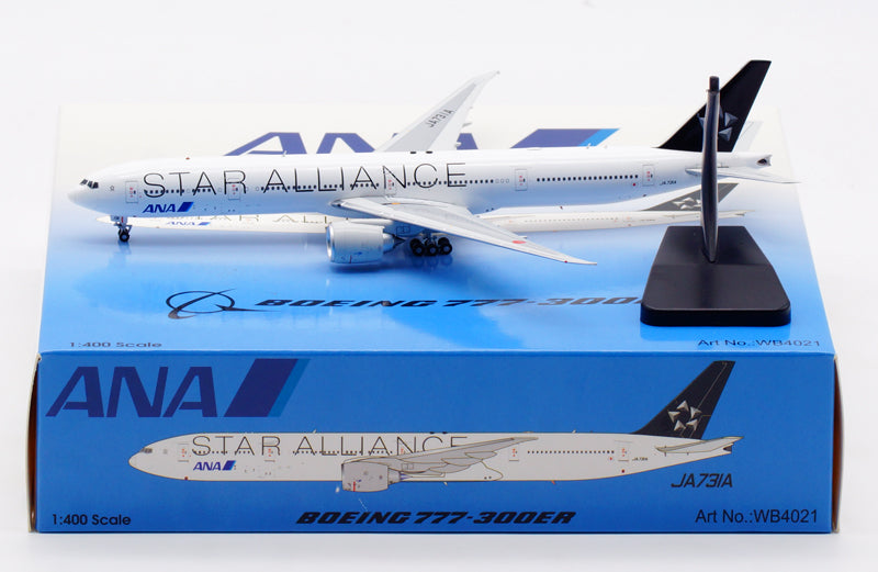 1:400 Aviation400 ANA B777-300ER JA731A "Star Alliance" Free Tractor+Stand