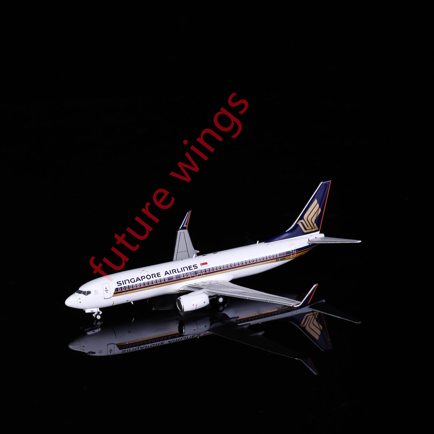 1:400 AeroPolaris HA7380001 Singapore Airlines Boeing 737-800 9V-MGM Aircraft Model+Free Tractor