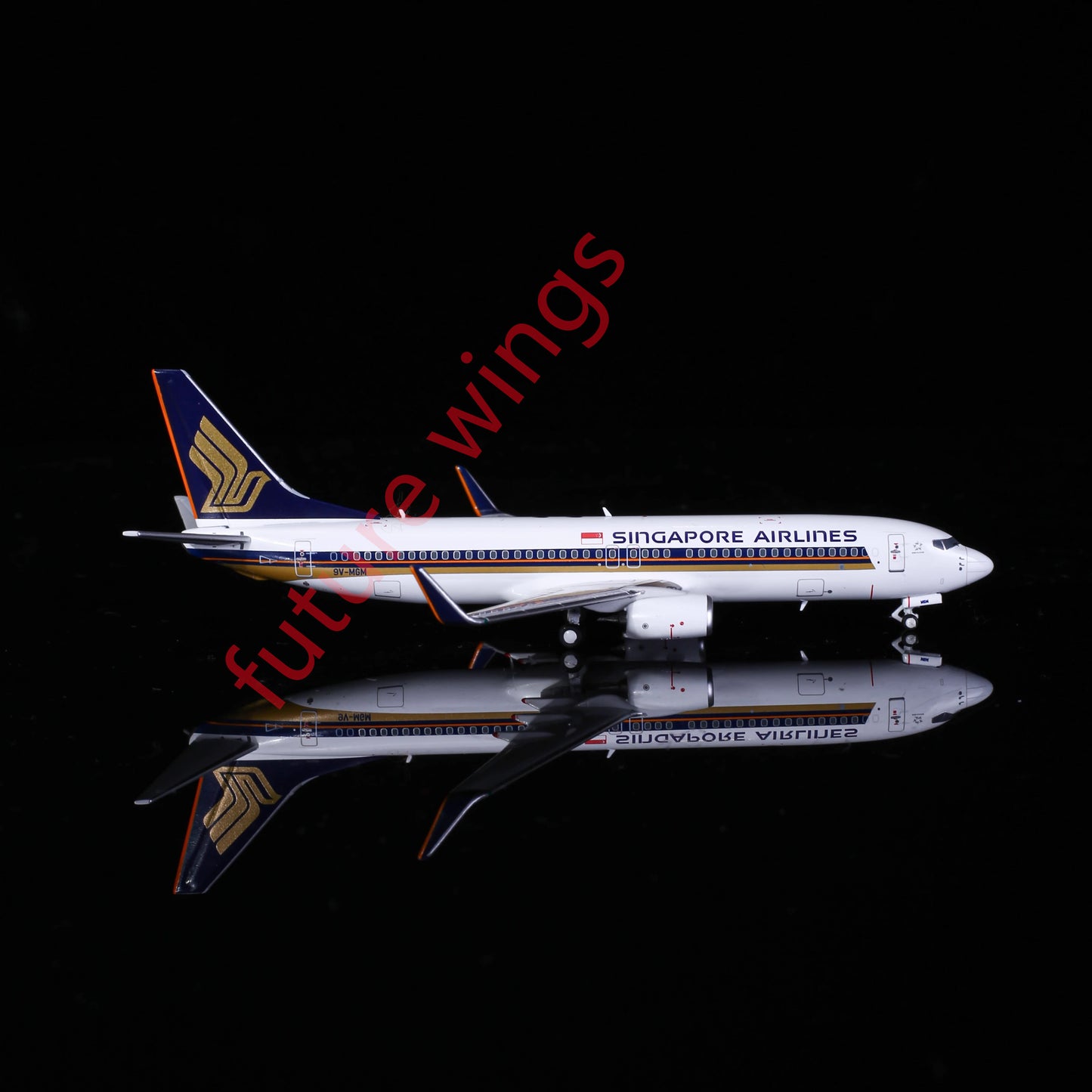 1:400 AeroPolaris HA7380001 Singapore Airlines Boeing 737-800 9V-MGM Aircraft Model+Free Tractor