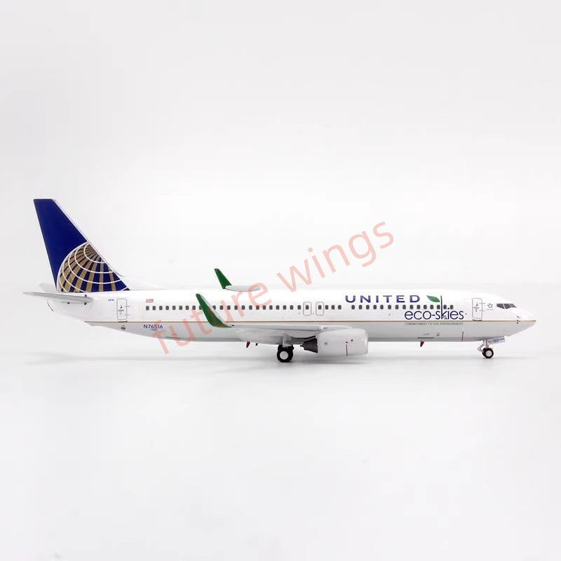 1:400 C Model United Airlines B737-800 N76516 Aircraft Model+Free Tractor