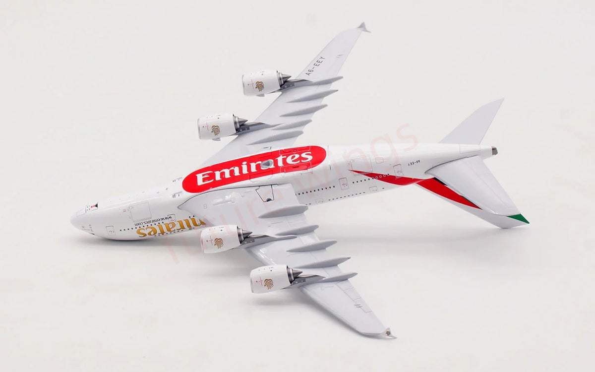 1:400 Aviation400 Emirates A380 A6-EEY Aircraft Model Free Tractor+Stand