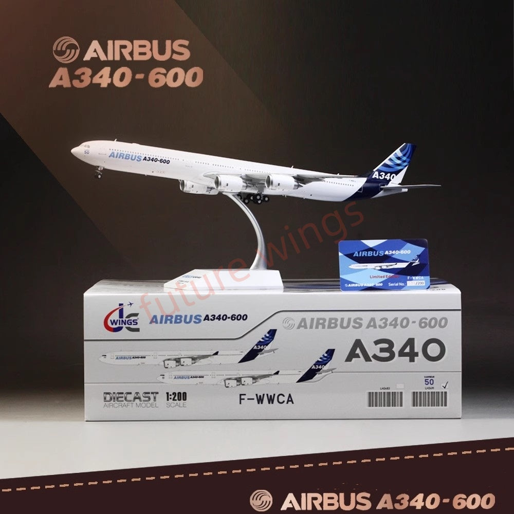 1:200 JC Wings Airbus House Color A340-600 F-WWCA Aircraft Model