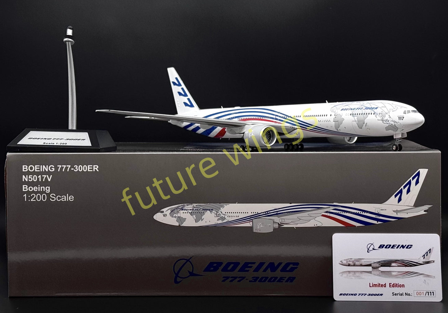 1:200 InFlight200* Boeing House Color B777-300ER N5017V Aircraft Model
