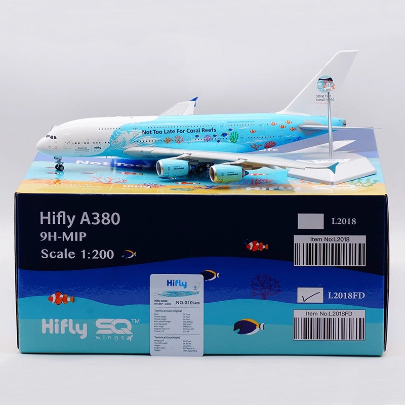 1:200 SQ Wings HiFly A380 9H-MIP Diecast Aircraft Model