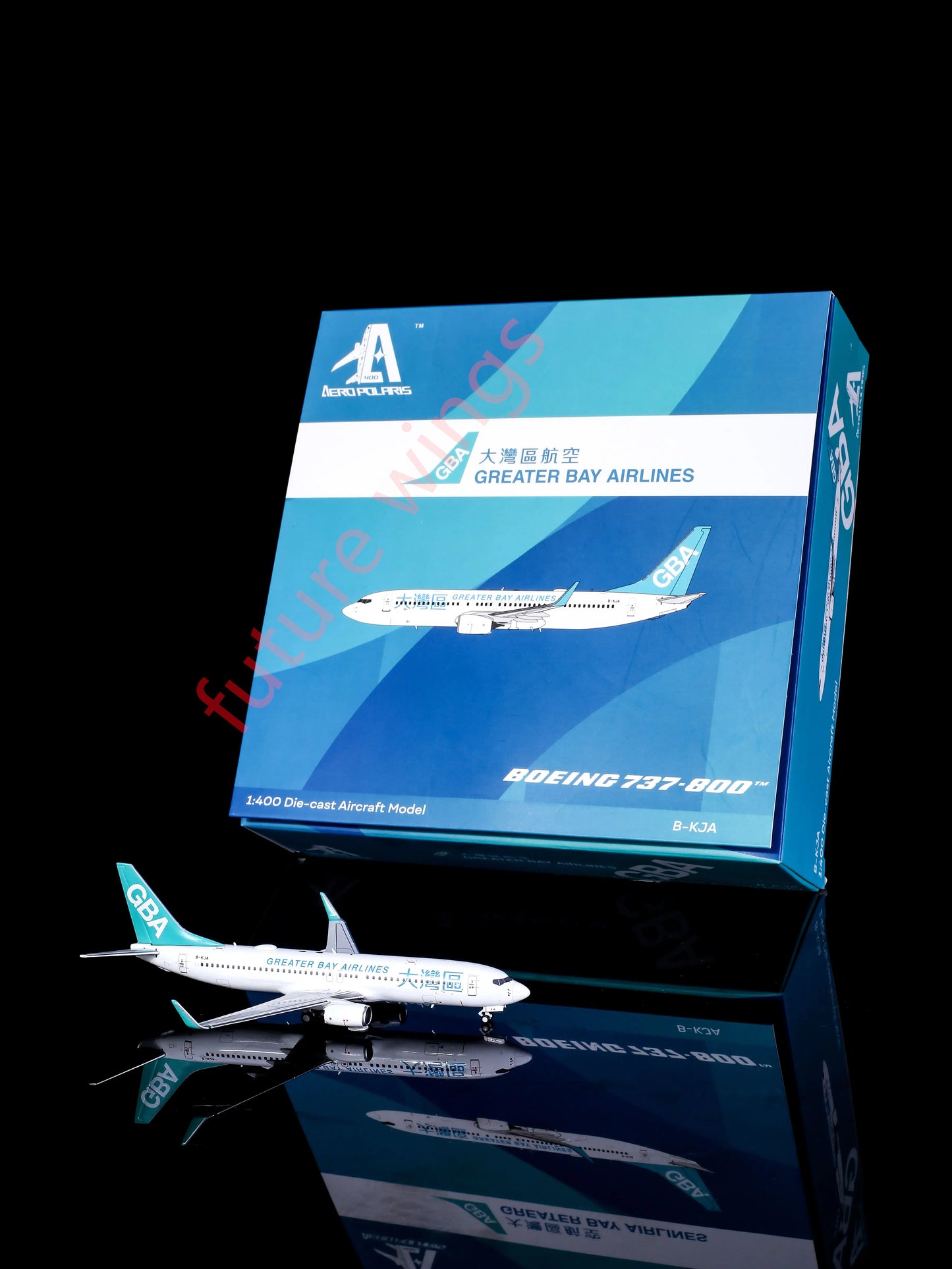 1:400 AeroPolaris HA7380006 Greater Bay Airlines Boeing 737-800 B-KJA Aircraft Model+Free Tractor