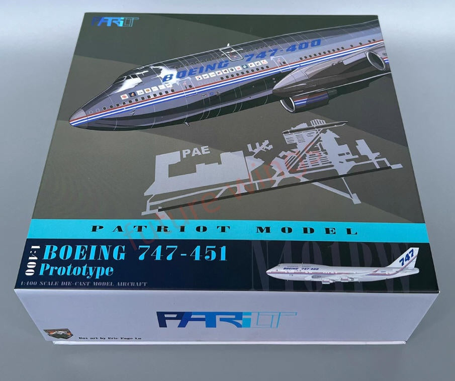 1:400 Patriot Boeing B747-400 N401PW Diecast Aircraft Model+Free Tractor