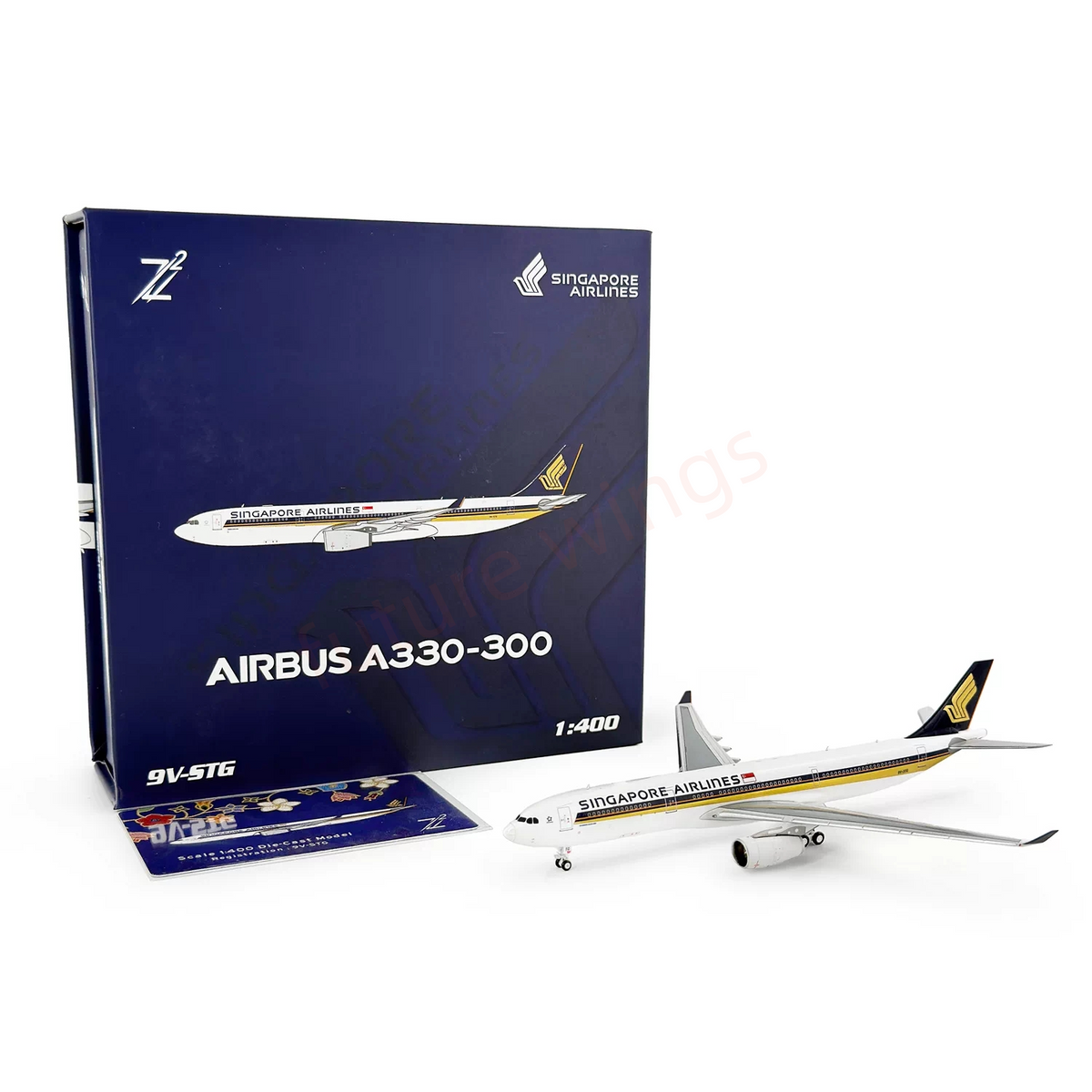 1:400 Z² Model Singapore Airlines A330-300 9V-STG Aircraft Model+Free Tractor