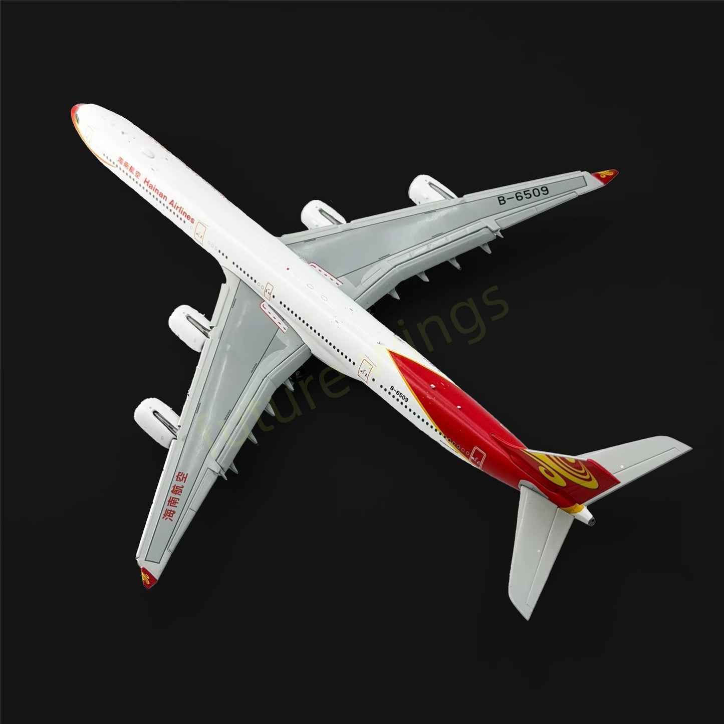 1:400 YY Wings Hainan Airlines A340-600 B-6508/B-6509/B-6510 Aircraft Model+Free Tractor